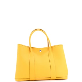 Hermes Garden Party Tote Leather 36 Yellow