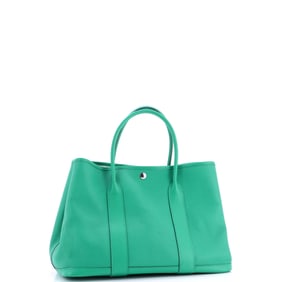 Hermes Garden Party Tote Leather 36 Green