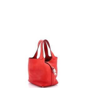 Hermes Picotin Lock Bag Clemence PM Red