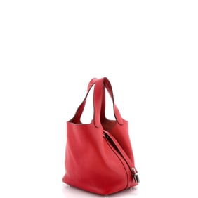 Hermes Picotin Lock Bag Clemence PM Red