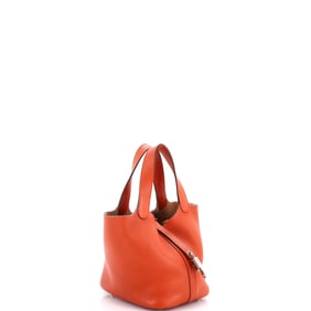 Hermes Picotin Lock Bag Clemence PM Orange