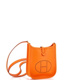 Hermes Long Strap Evelyne Bag Epsom TPM Orange