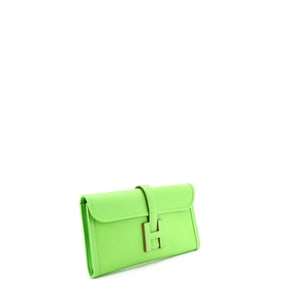 Hermes Jige Elan Clutch Swift 29 Green