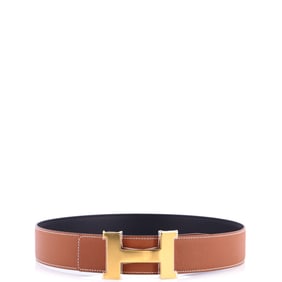 Hermes Constance Reversible Belt Leather Wide Brown