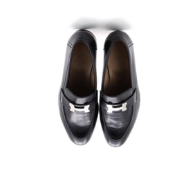 Hermes Women's Paris Loafers Leather Black