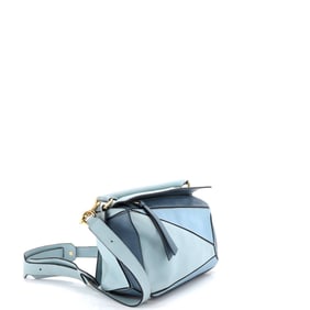 Loewe Puzzle Bag Leather Small Blue