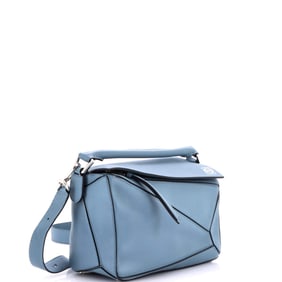 Loewe Puzzle Bag Leather Small Blue
