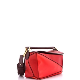Loewe Puzzle Bag Leather Small Red