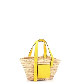 Loewe Basket Tote Raffia Small Yellow
