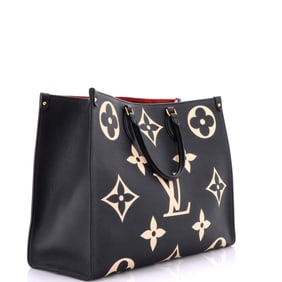 Louis Vuitton OnTheGo Tote Bicolor Monogram Empreinte Giant GM Black, Neutral