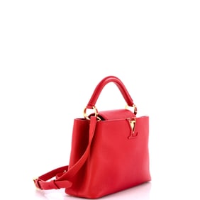 Louis Vuitton Capucines Bag Leather BB Red