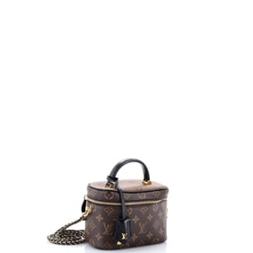 Louis Vuitton Vanity Handbag Reverse Monogram Canvas PM Brown