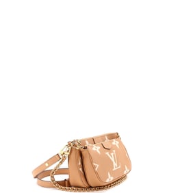 Louis Vuitton Multi Pochette Accessoires Bicolor Monogram Empreinte Giant Brown