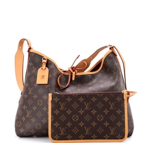 Louis Vuitton CarryAll Hobo Monogram Canvas MM Brown
