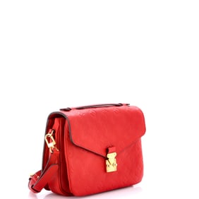 Louis Vuitton Pochette Metis Monogram Empreinte Leather Red