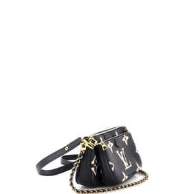 Louis Vuitton Multi Pochette Accessoires Bicolor Monogram Empreinte Giant Black