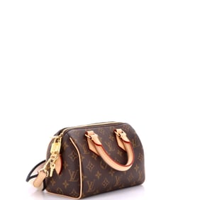 Louis Vuitton Speedy Bandouliere Bag Monogram Canvas 20 Brown
