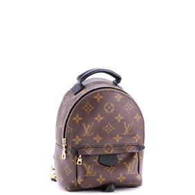 Louis Vuitton Palm Springs Backpack Monogram Canvas Mini Black, Brown