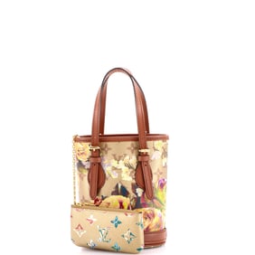 Louis Vuitton Bucket Bag Limited Edition Garden Monogram Canvas Nano Brown