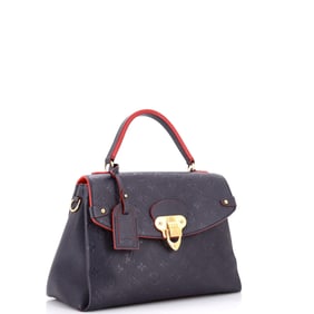 Louis Vuitton Georges Handbag Monogram Empreinte Leather MM Blue