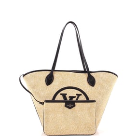 Louis Vuitton Saint Jacques NM Handbag Raffia and Leather Neutral