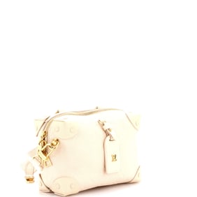 Louis Vuitton Petite Malle Souple Handbag Monogram Empreinte Leather Neutral