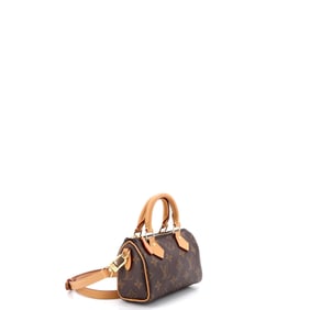 Louis Vuitton Speedy Bandouliere Bag Monogram Canvas Nano Brown