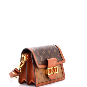 Louis Vuitton Dauphine Shoulder Bag Reverse Monogram Canvas Mini Brown