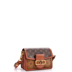 Louis Vuitton Dauphine Shoulder Bag Reverse Monogram Canvas Mini Brown