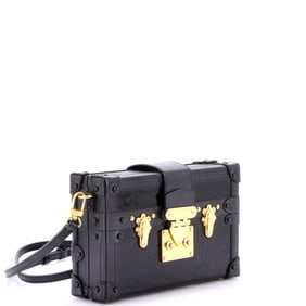 Louis Vuitton Petite Malle Handbag Monogram Vernis Black