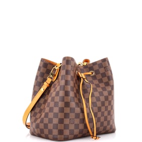 Louis Vuitton NeoNoe Handbag Damier with Leather MM Brown