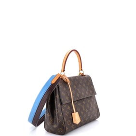 Louis Vuitton Cluny Top Handle Bag Monogram Canvas MM Brown