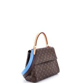 Louis Vuitton Cluny Top Handle Bag Monogram Canvas MM Brown