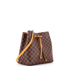 Louis Vuitton NeoNoe Handbag Damier with Leather MM Brown