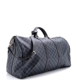 Louis Vuitton Keepall Bandouliere Bag Damier Cobalt 55 Blue
