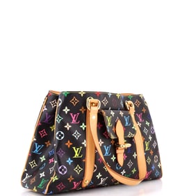 Louis Vuitton Aurelia Handbag Monogram Multicolor MM Black