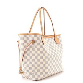 Louis Vuitton Neverfull Tote Damier MM White