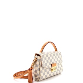 Louis Vuitton Croisette Handbag Damier White