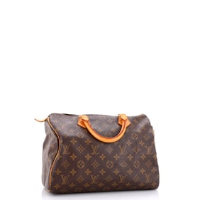 Louis Vuitton Speedy Handbag Monogram Canvas 30 Brown