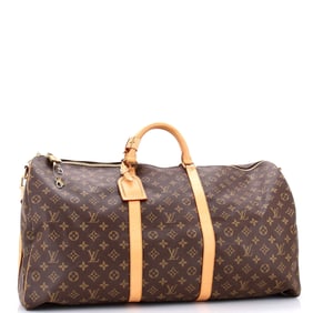 Louis Vuitton Keepall Bandouliere Bag Monogram Canvas 60 Brown
