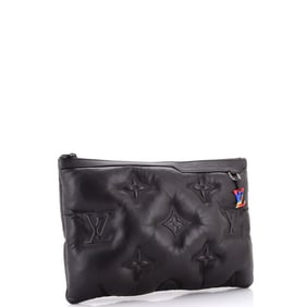 Louis Vuitton A4 Pouch Monogram Puffer Lambskin Black