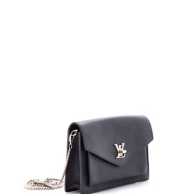 Louis Vuitton Mylockme Chain Pochette Leather Black