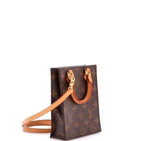 Louis Vuitton Petit Sac Plat Bag Monogram Canvas Brown