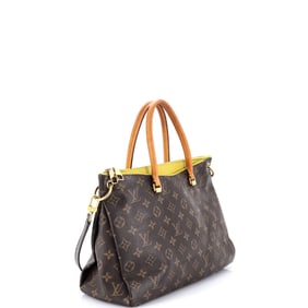 Louis Vuitton Pallas Tote Monogram Canvas with Leather Brown, Yellow