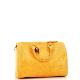 Louis Vuitton Speedy Handbag Epi Leather 25 Yellow