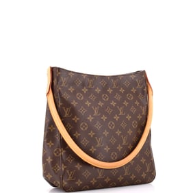Louis Vuitton Looping Handbag Monogram Canvas GM Brown