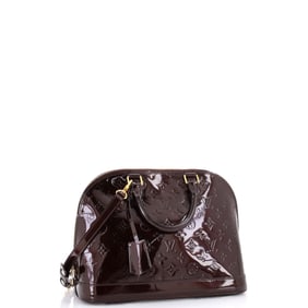 Louis Vuitton Alma Handbag Monogram Vernis PM Red