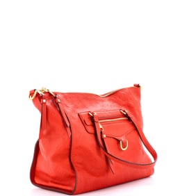 Louis Vuitton Lumineuse Handbag Monogram Empreinte Leather PM Orange