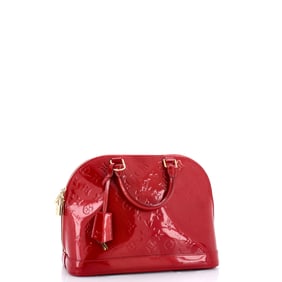 Louis Vuitton Alma Handbag Monogram Vernis MM Red