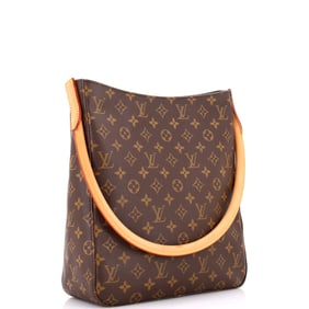 Louis Vuitton Looping Handbag Monogram Canvas GM Brown